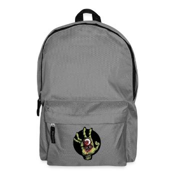 Green Zombie Monster Hand with Eye Horror - Backpack - elephant grey - Front