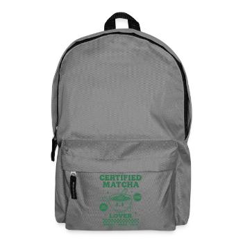 Certified Matcha Lover Energy Focus Calm Matcha - Backpack - elephant grey - Front