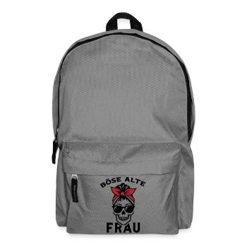 Nasty Old Woman with Sunglasses Skull with Headscarf - Backpack - elephant grey - Front