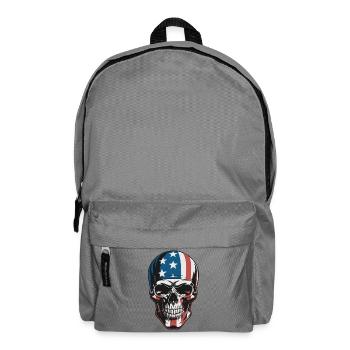 USA Totenkopf - Design du Crâne Patriote - Sac à dos - gris éléphant - Devant
