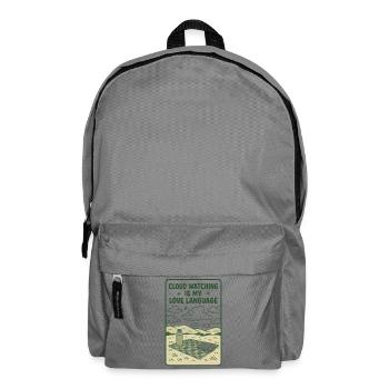 Wolken beobachten | Cottagecore Natur Vibe - Rucksack - Mittelgrau - Vorne