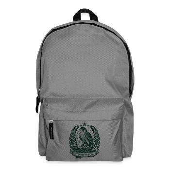 Mein Vogel, starke Bindung | Falknerei Greifvogel - Rucksack - Mittelgrau - Vorne