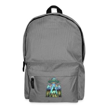 Bigfoot Alien Abduction Sasquatch UFO Spaceship - Backpack - elephant grey - Front