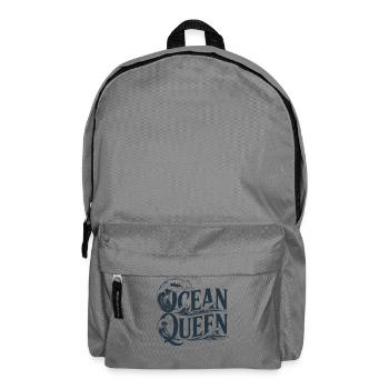 Ocean Queen - Wellen Typografie Design - Rucksack - Mittelgrau - Vorne