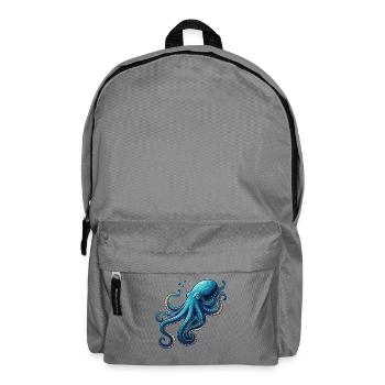 Niedlicher Oktopus Illustration Meer - Rucksack - Mittelgrau - Vorne