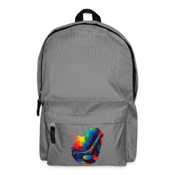 Crosse de Hockey Multicolore Style Aquarelle - Sac à dos - gris éléphant - Devant