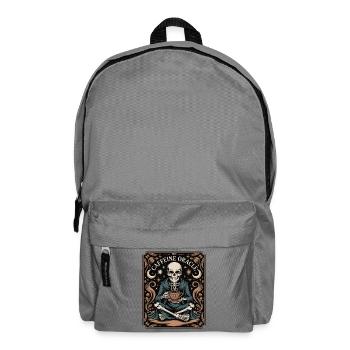 The Caffeine Oracle Skelett Kaffee Orakel - Rucksack - Mittelgrau - Vorne