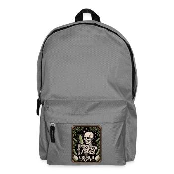The Crunch Oracle Skelett Mit Gurke Humor - Rucksack - Mittelgrau - Vorne