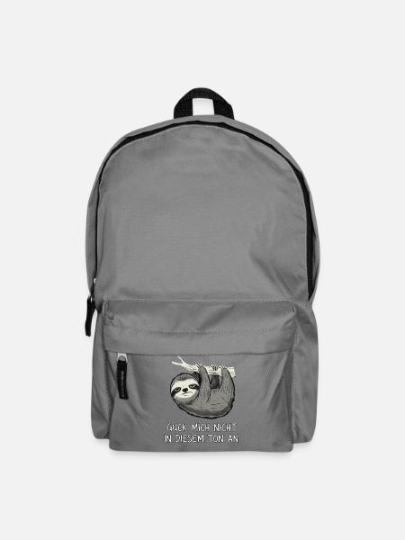 Faultier Guck Mich Nicht So An Spruch - Rucksack - Mittelgrau