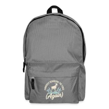Fence is repaired again | Goat Farm Humor - Backpack - elephant grey - Front