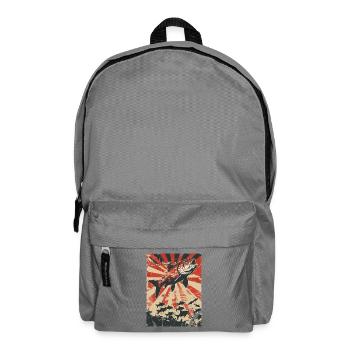 Jumping Fish dans un style poster rétro - Sac à dos - gris éléphant - Devant