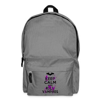 Keep Calm And Kill Vampires Spiritosa Divertente - Sac à dos - gris éléphant - Devant