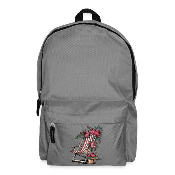 Vintage Deck Chair Shirt – Summer & Flowers - Backpack - elephant grey - Front