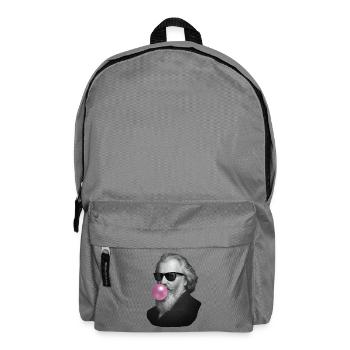 Gray gentleman with pink chewing gum - Backpack - elephant grey - Front