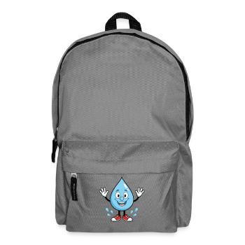Happy water drop with sneakers - Backpack - elephant grey - Front