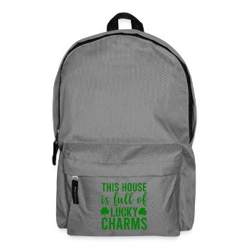 This House Is Full Of Lucky Charms - Backpack - elephant grey - Front