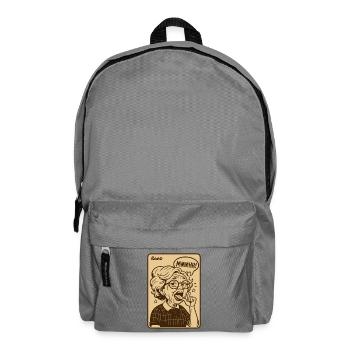 Vintage-Oma-Mmmhh-Ausdruck - Rucksack - Mittelgrau - Vorne