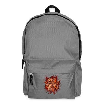 Fire Dragon in the Flame Vortex - Backpack - elephant grey - Front