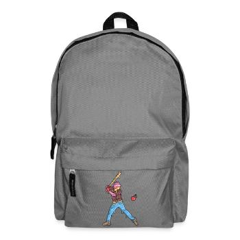 Baseball Baseballer Eiscreme Jungen Baseballspiele - Rucksack - Mittelgrau - Vorne