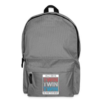 Zwillinge Vater Zwilling Papa - Rucksack - Mittelgrau - Vorne