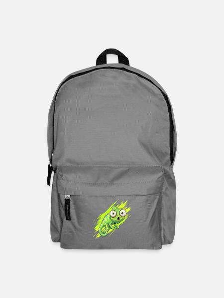 Neon Chamäleon Spritzer - Rucksack - Mittelgrau