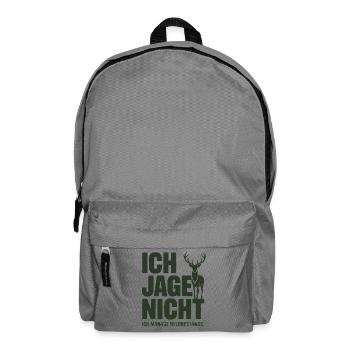 Jäger Spruch T-Shirt – Ich Manage Wildbestände - Rucksack - Mittelgrau - Vorne