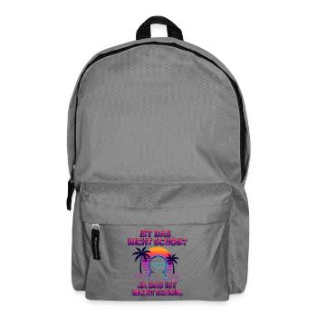 Nicht-schön Synthwave Neonspruch - Rucksack - Mittelgrau - Vorne