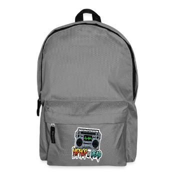 Boombox Graffiti HipHop ist tot - Rucksack - Mittelgrau - Vorne