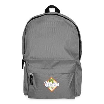 Lucca Toskana Italien Oliven Vintage Souvenir - Rucksack - Mittelgrau - Vorne