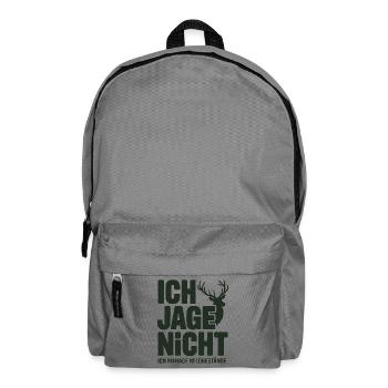 Jagd T-Shirt – Jäger Spruch mit Hirsch - Rucksack - Mittelgrau - Vorne