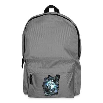 Two Wild Eagles with Moon Wildlife Designs - Backpack - elephant grey - Front