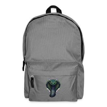 Cobra head with neon spikes - Backpack - elephant grey - Front
