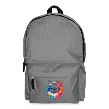 Ragdoll in Neon | Cat Art Pop Art - Backpack - elephant grey - Front