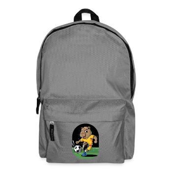  Lustiges Fußball Nagetier Maskottchen Tierischer - Rucksack - Mittelgrau - Vorne