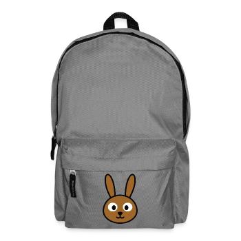 Tête de lapin minimaliste – Animal mignon - Sac à dos - gris éléphant - Devant