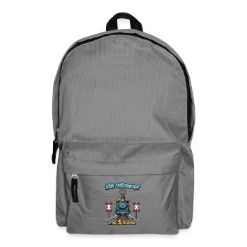 Dampflok in die 1.Klasse - Rucksack - Mittelgrau - Vorne