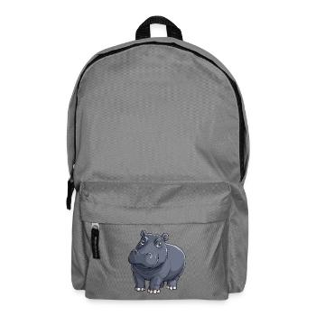 Hippo Nilpferd Illustration - Rucksack - Mittelgrau - Vorne