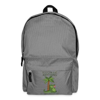 You can eat everything, but you can't know everything. - Backpack - elephant grey - Front