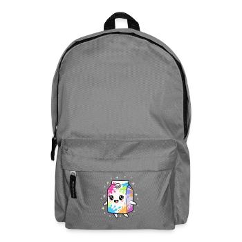 Colorful Milk Carton Kawaii - Backpack - elephant grey - Front