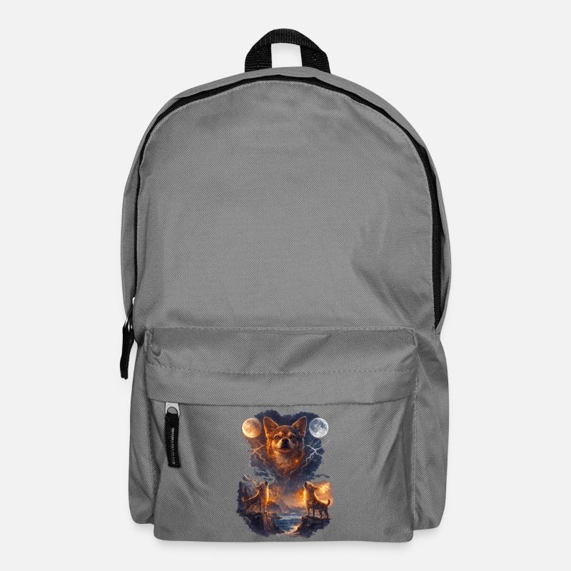 Chihuahua zwei Monde - Rucksack - Mittelgrau