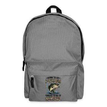 Fishing Angler Boy Fishing Fishing Saying Kids - Backpack - elephant grey - Front