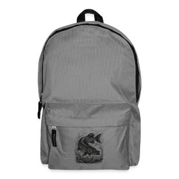 Hecht Angeln Design – Pike Fishing Sketch - Backpack - elephant grey - Front