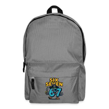 Six Seven 67 Pirat Italian Brainrot Humor Lustig - Rucksack - Mittelgrau - Vorne