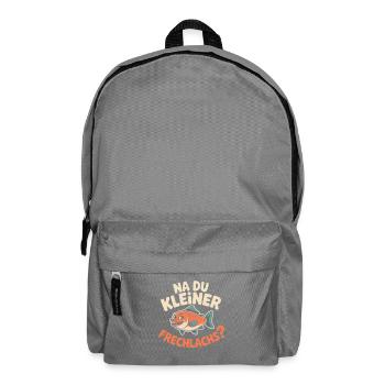 Na Du Kleiner Frechlachs Gamer Lachs Meme Zocker - Rucksack - Mittelgrau - Vorne