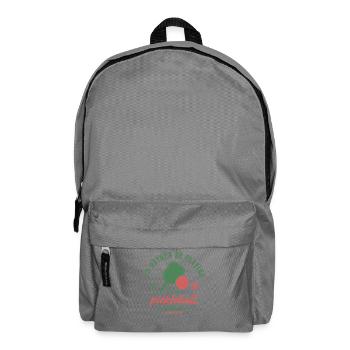 Pickleball-lustiger Spieler spielt Pickleball-Court - Rucksack - Mittelgrau - Vorne