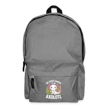 Axolotl Spirit Animal - Backpack - elephant grey - Front