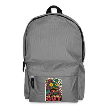Monster Gesicht Am Liebsten Gut - Rucksack - Mittelgrau - Vorne