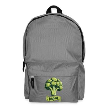 Vegan T-Shirt Brokkoli Veganer Lifestyle Ernährung - Rucksack - Mittelgrau - Vorne