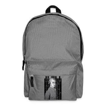 Glitch Mozart Classical Portrait Art - Backpack - elephant grey - Front