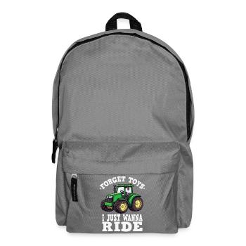 Ich will Traktor fahren - Rucksack - Mittelgrau - Vorne